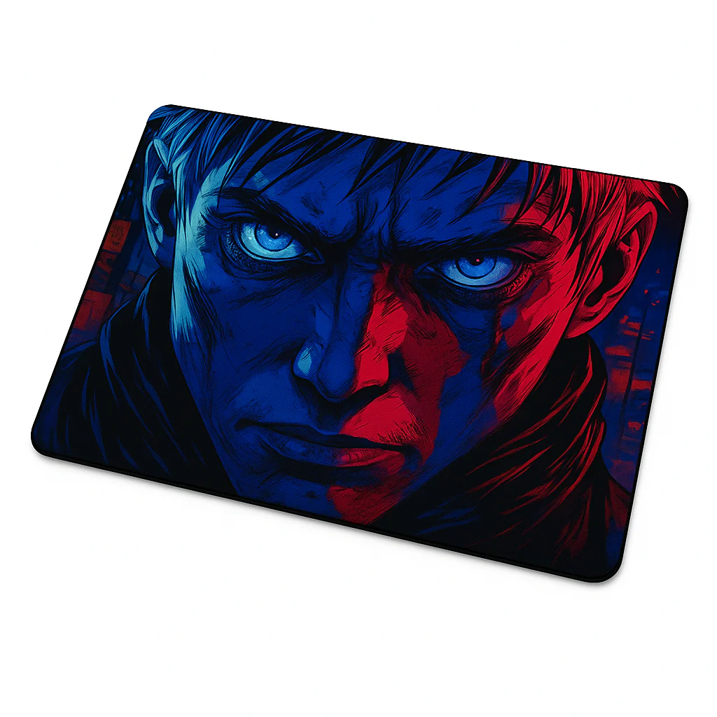 Printed Mouse Pad| Silicon Base | Focused Anime Character Graphic | Available in Size - Small, Large - Image 3