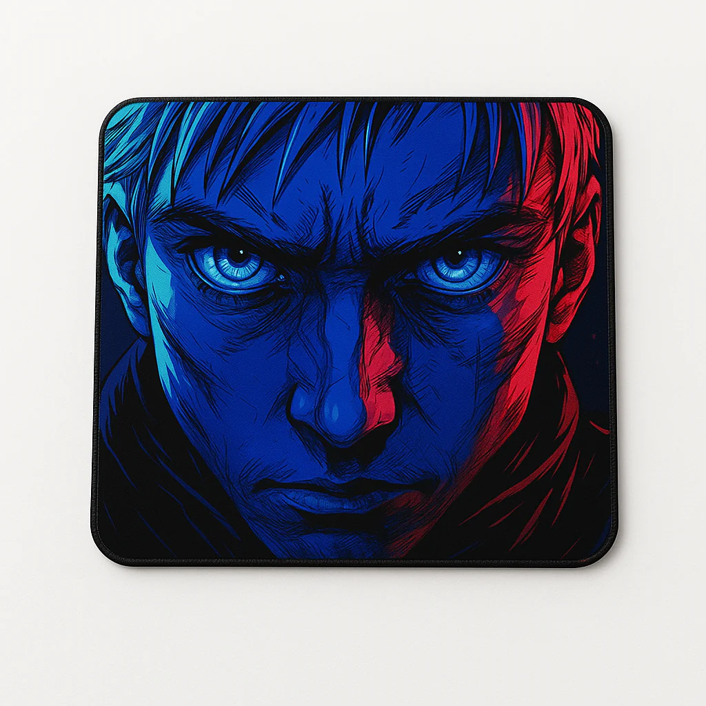 Printed Mouse Pad| Silicon Base | Focused Anime Character Graphic | Available in Size - Small, Large - Image 5