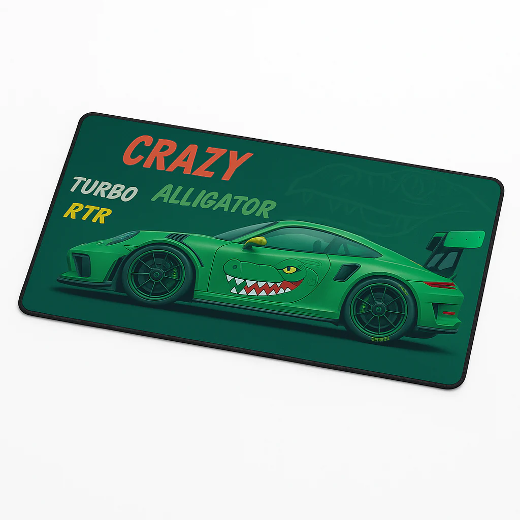 Printed Mouse Pad| Silicon Base | Later Alligator Graphic | Available in Size - Small, Large - Image 6