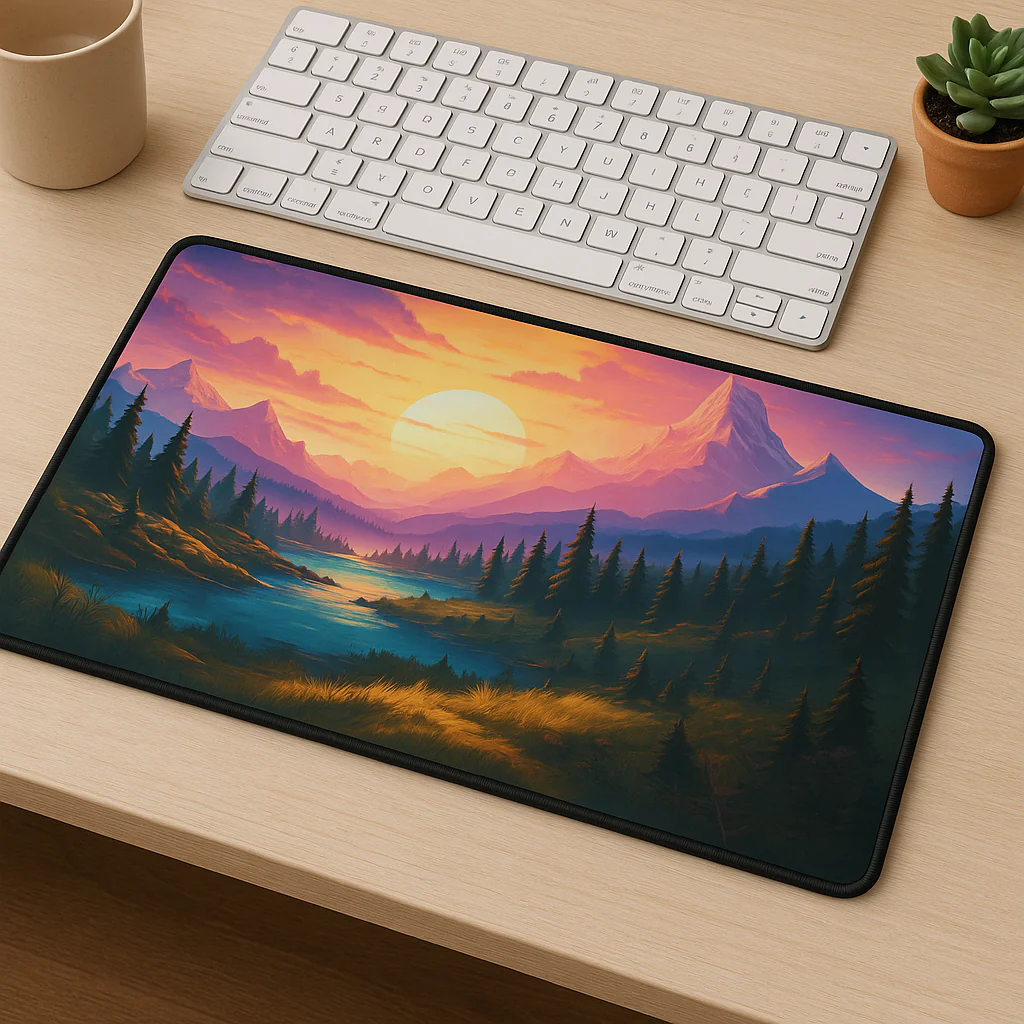 Printed Mouse Pad| Silicon Base | Scenic Beaut Graphic | Available in Size - Small, Large