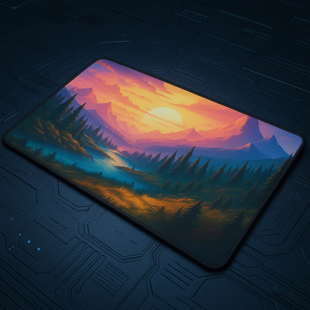 Printed Mouse Pad| Silicon Base | Scenic Beaut Graphic | Available in Size - Small, Large - Image 3