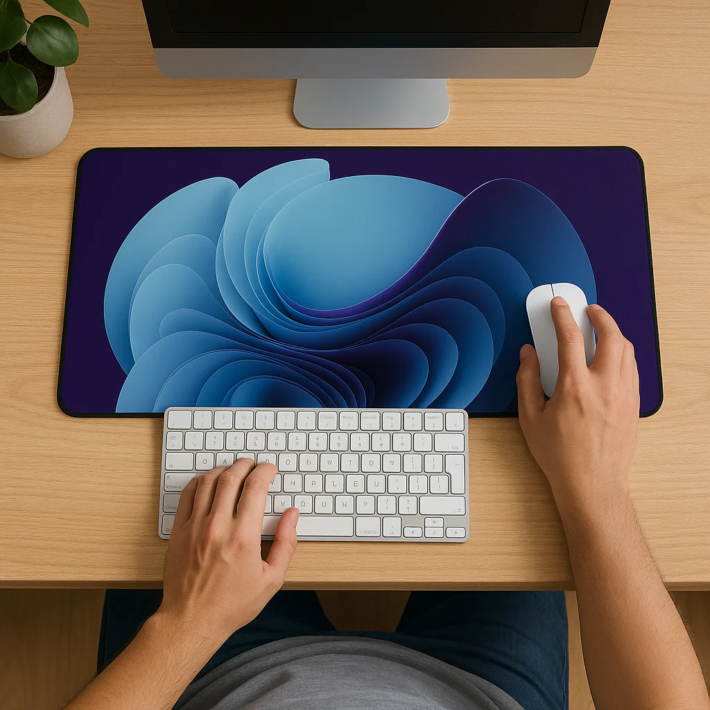 Printed Mouse Pad| Silicon Base | The abstract den Graphic | Available in Size - Small, Large - Image 3