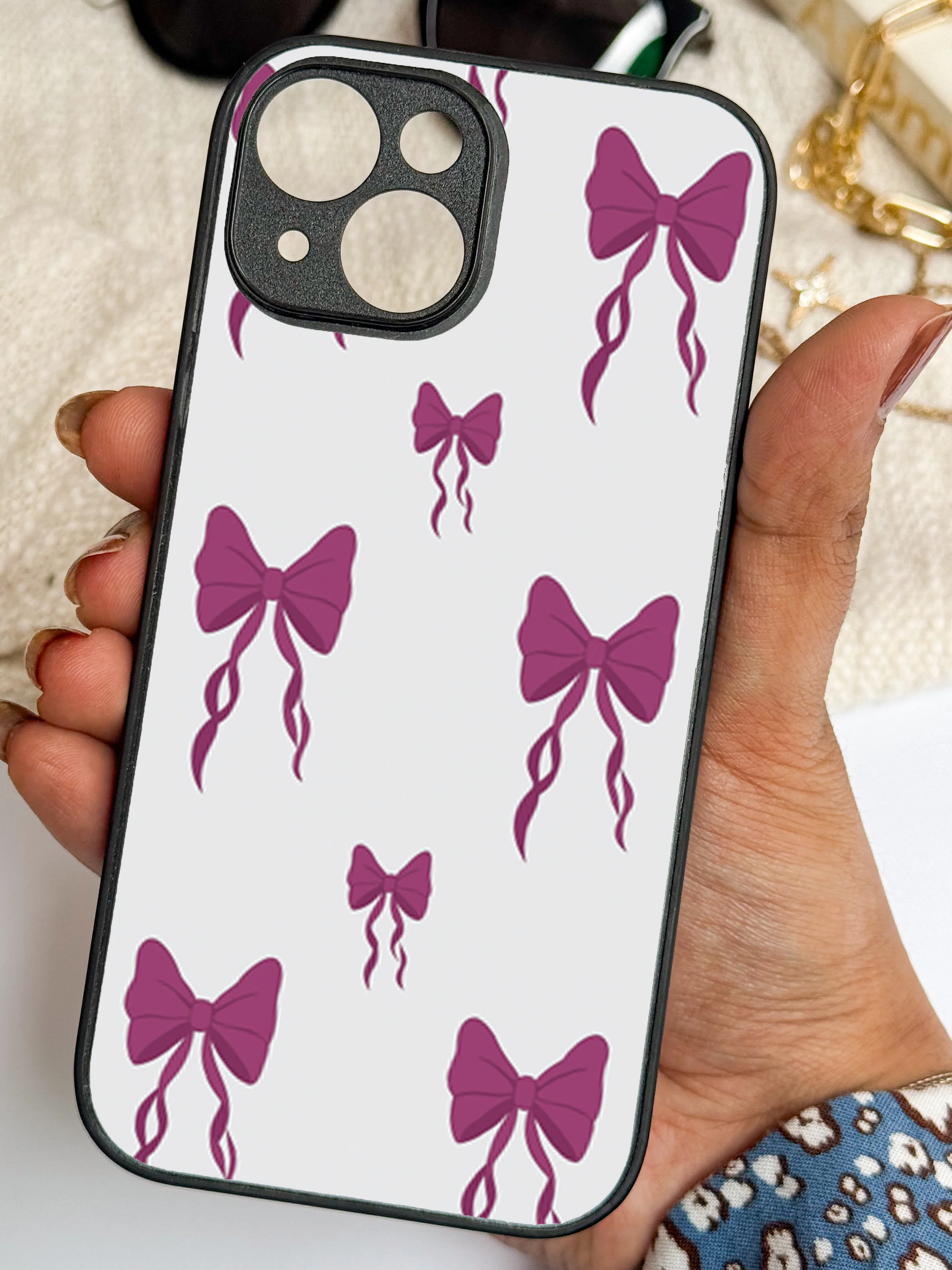Purple Charm Premium Glass Back Cover For iPhone 11-17 Models - Image 7