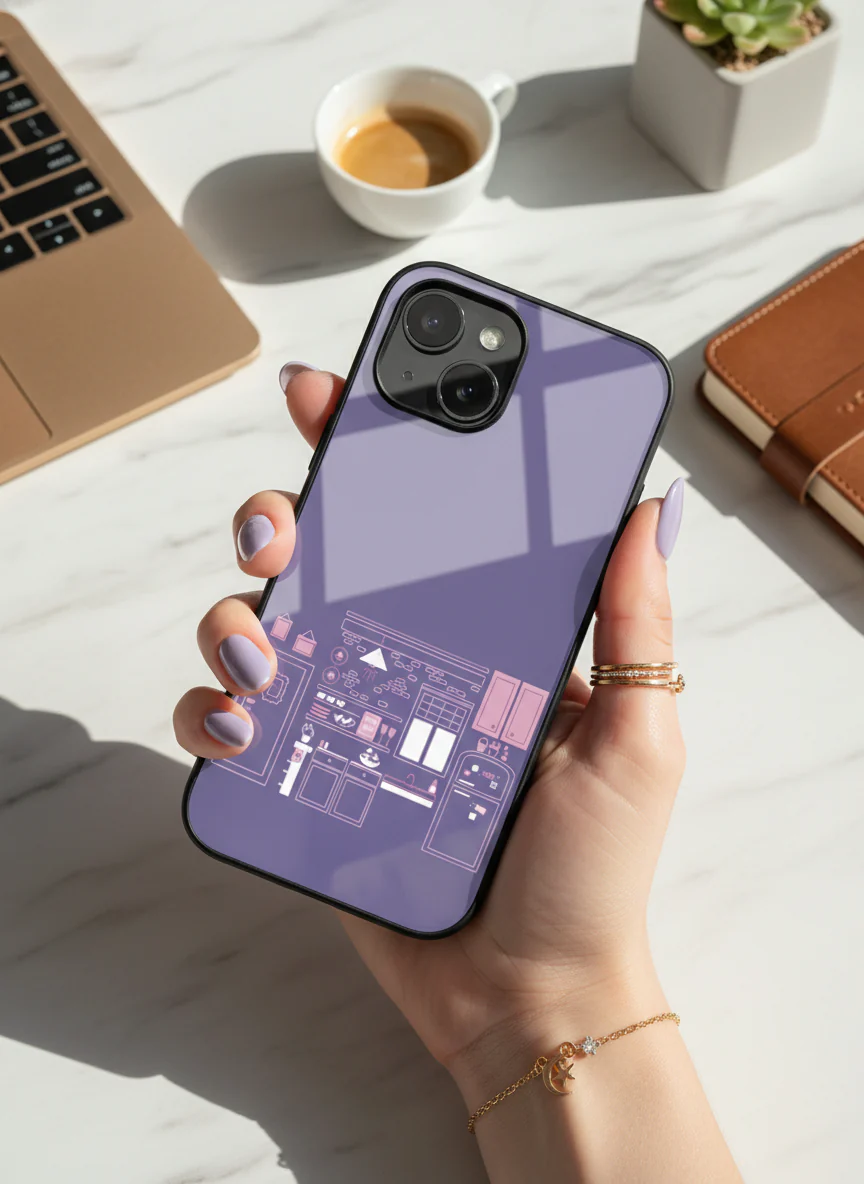 FRIENDS Purple Door Dreams Premium Glass Back Cover For iPhone 11-17 Models - Image 10