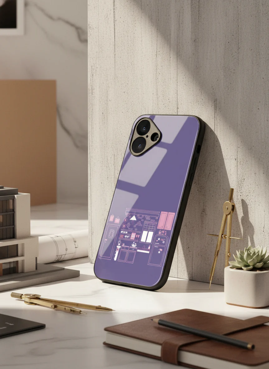 FRIENDS Purple Door Dreams Premium Glass Back Cover For iPhone 11-17 Models - Image 3