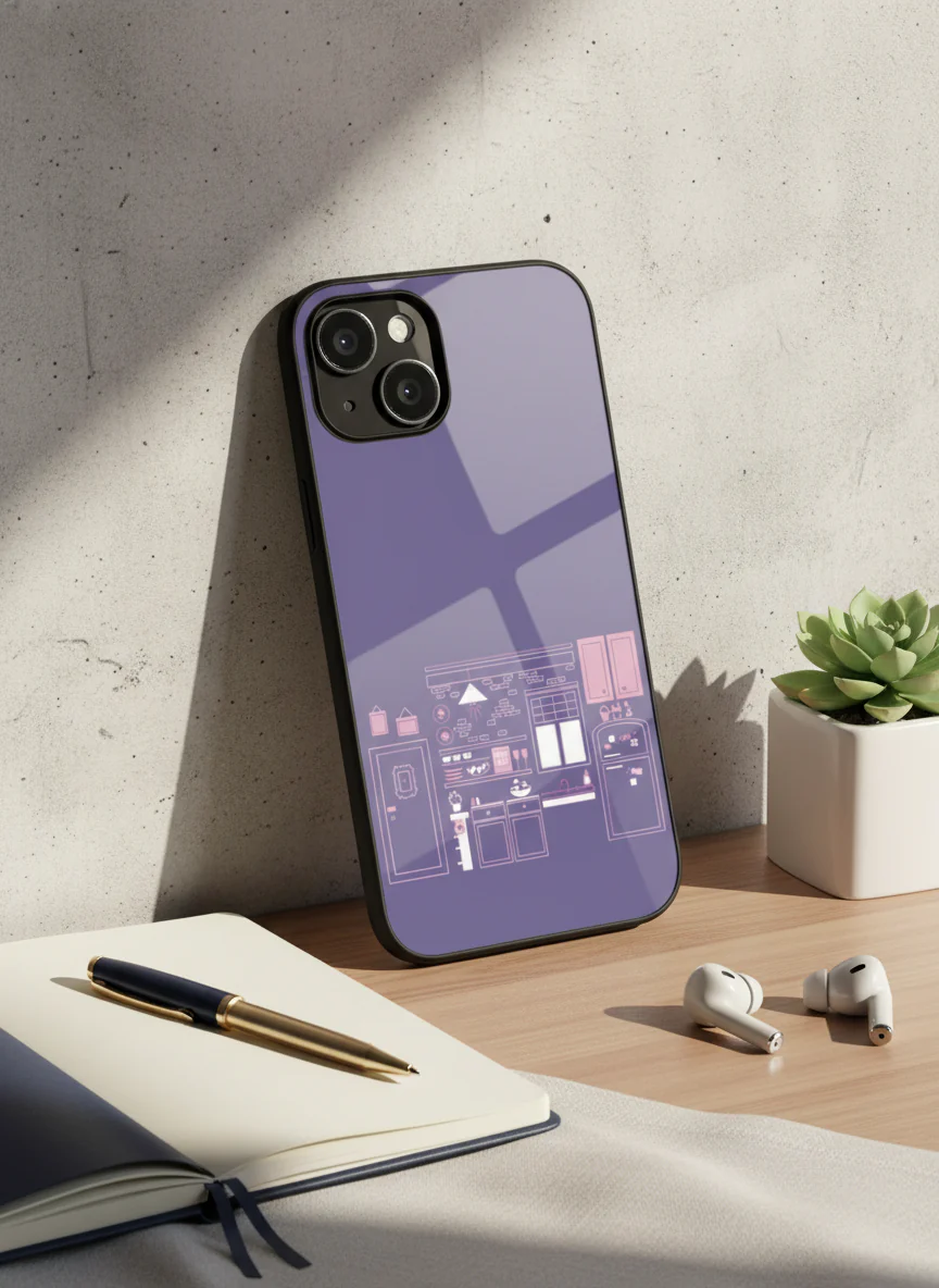 FRIENDS Purple Door Dreams Premium Glass Back Cover For iPhone 11-17 Models - Image 6