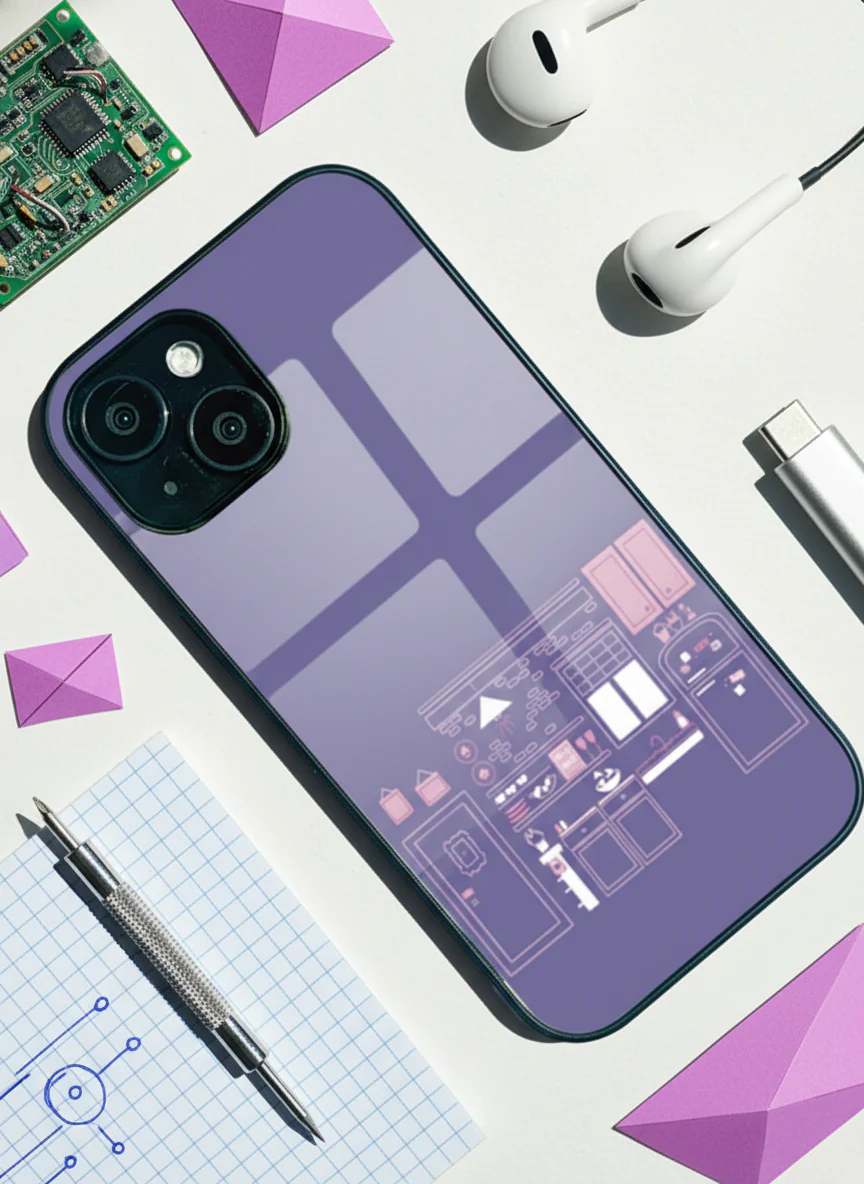 FRIENDS Purple Door Dreams Premium Glass Back Cover For iPhone 11-17 Models - Image 8