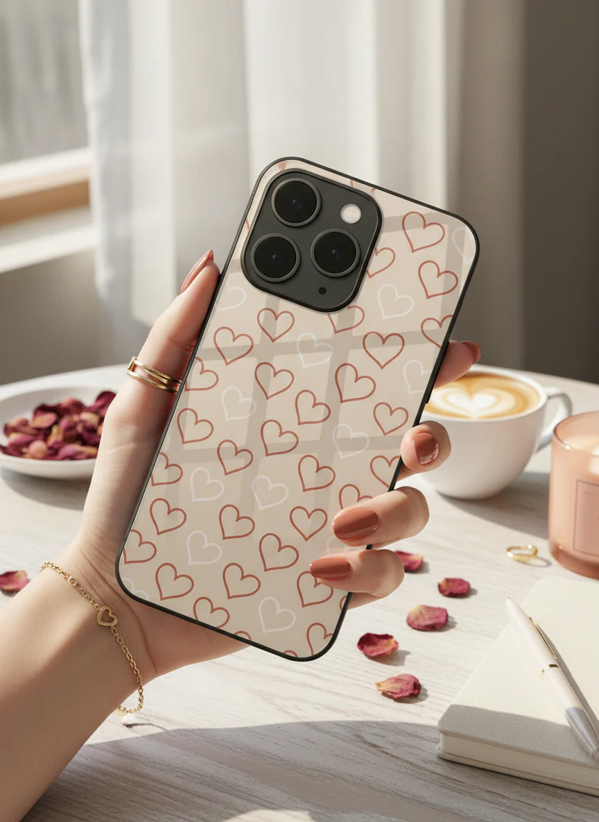 Puzzled Hearts Premium Glass Back Cover For iPhone 11-17 Models - Image 10