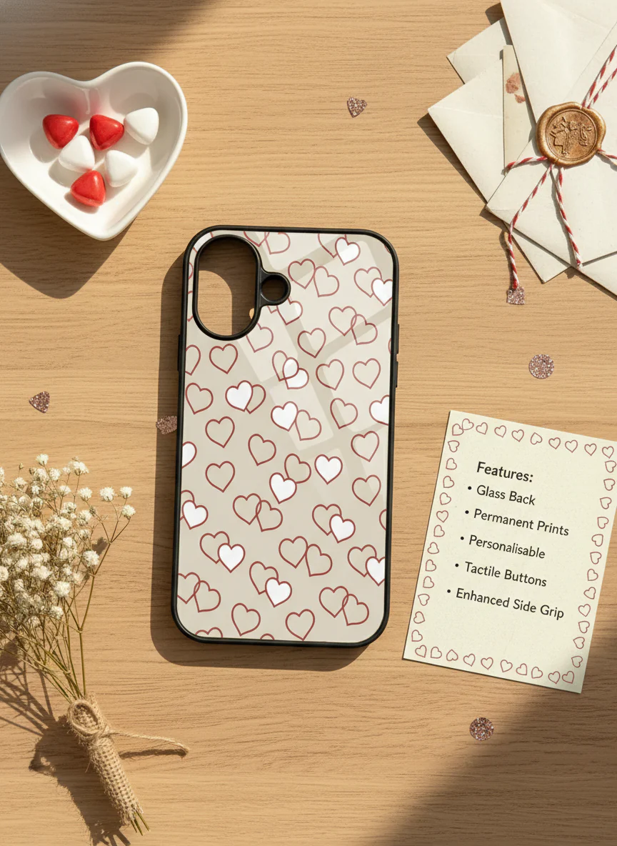 Puzzled Hearts Premium Glass Back Cover For iPhone 11-17 Models - Image 11