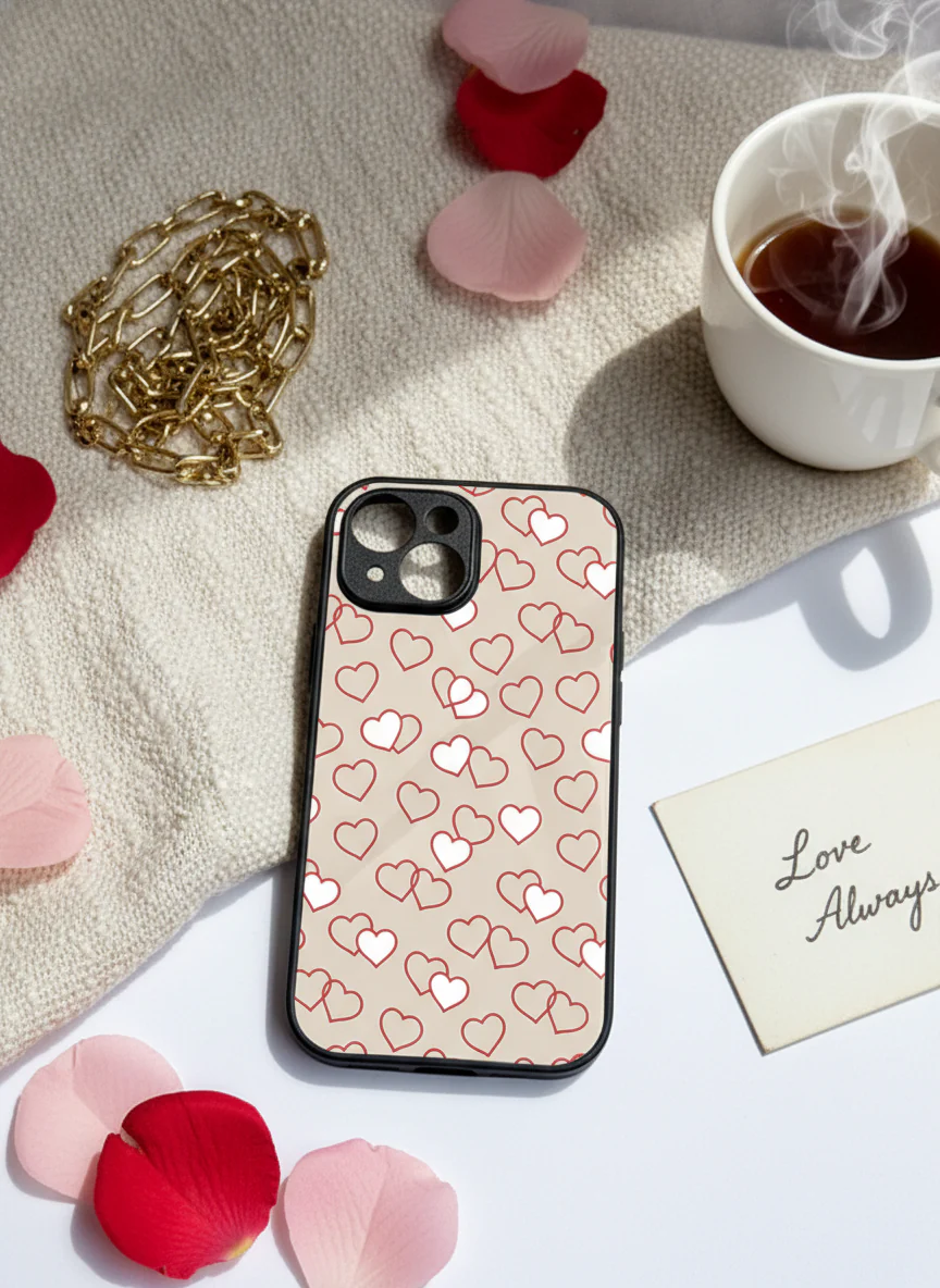 Puzzled Hearts Premium Glass Back Cover For iPhone 11-17 Models - Image 14