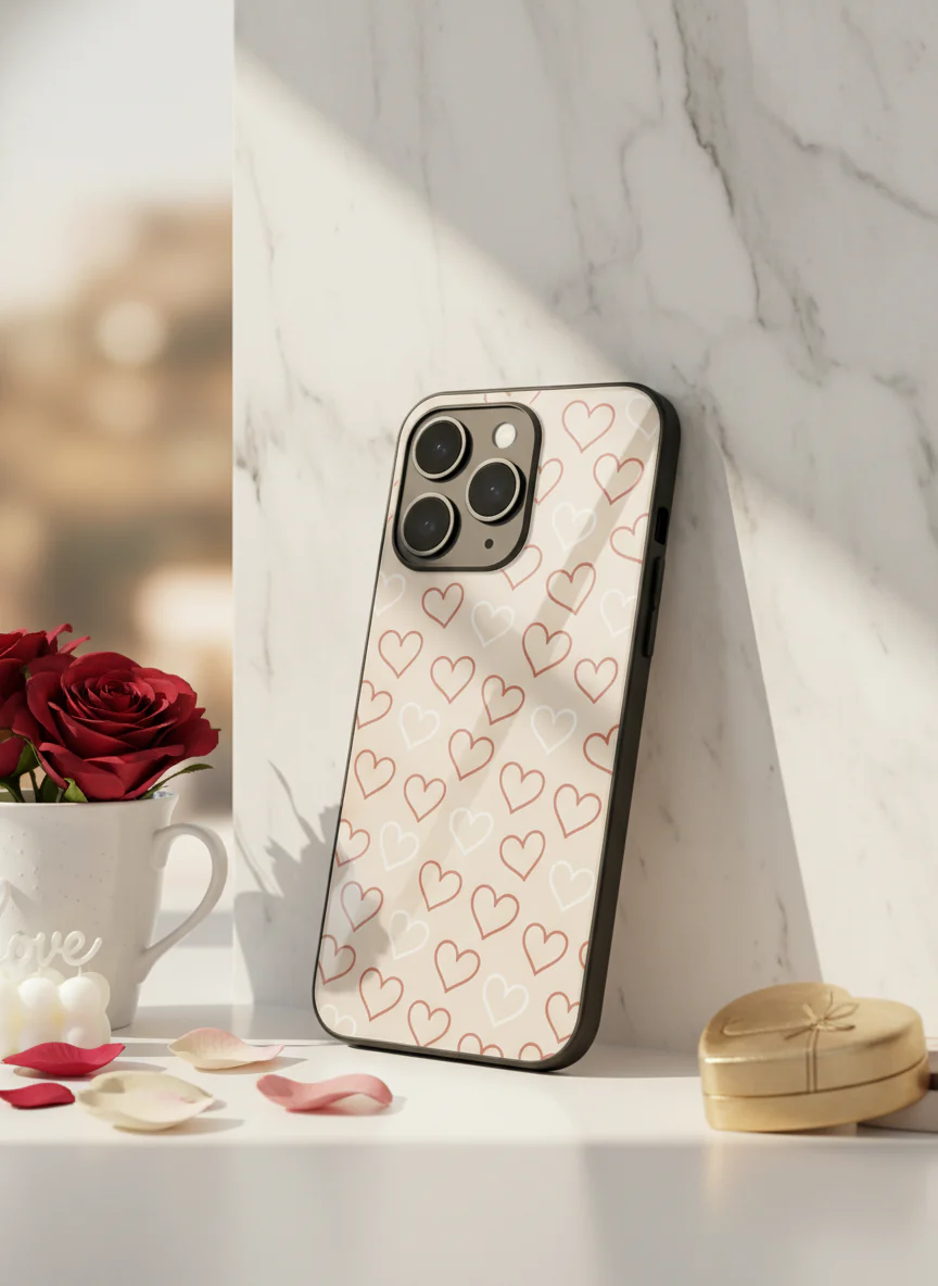 Puzzled Hearts Premium Glass Back Cover For iPhone 11-17 Models - Image 15