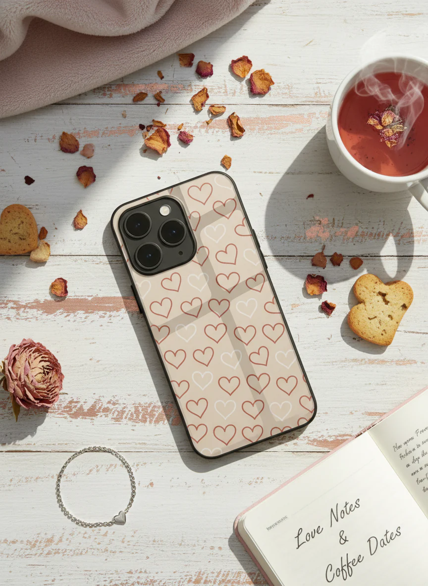 Puzzled Hearts Premium Glass Back Cover For iPhone 11-17 Models - Image 17