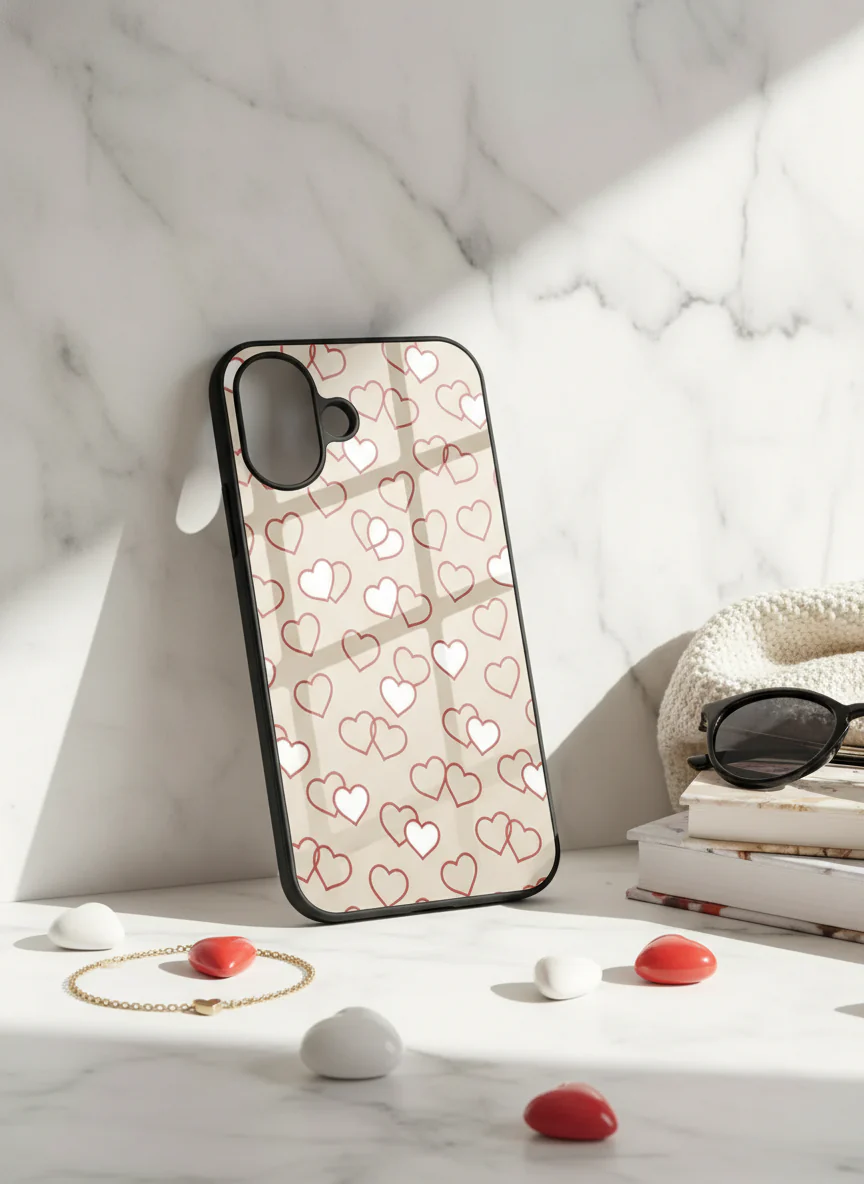 Puzzled Hearts Premium Glass Back Cover For iPhone 11-17 Models - Image 18