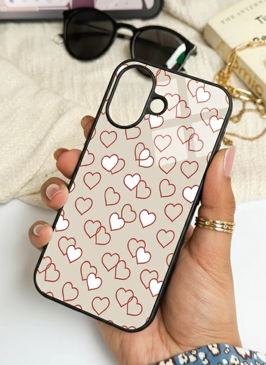 Puzzled Hearts Premium Glass Back Cover For iPhone 11-17 Models - Image 4