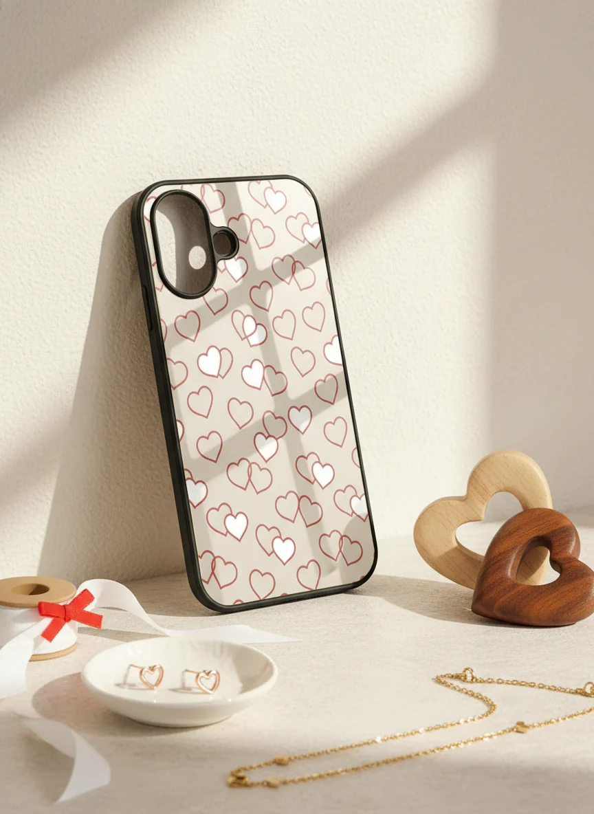 Puzzled Hearts Premium Glass Back Cover For iPhone 11-17 Models - Image 9