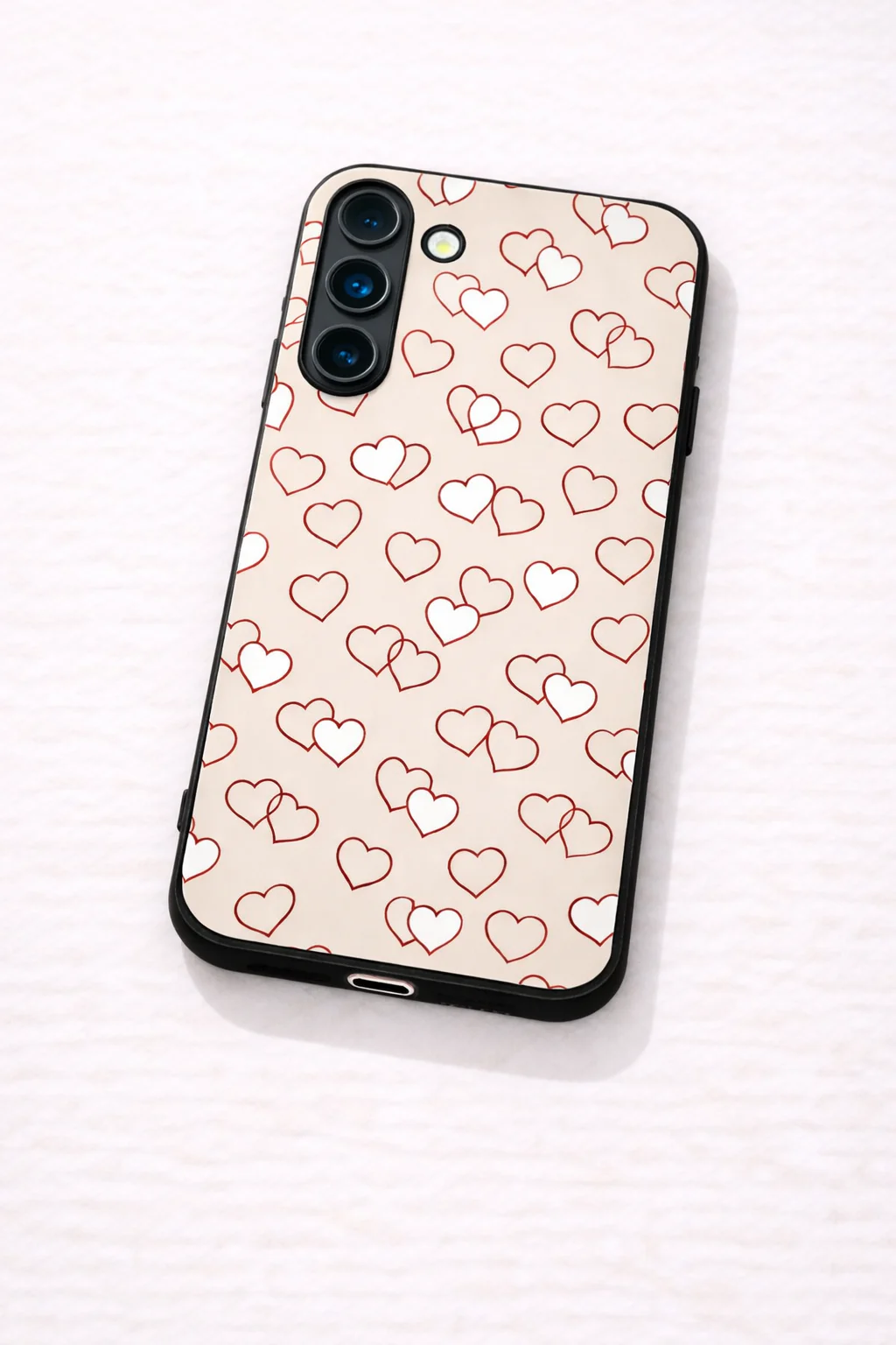 Puzzled Hearts Premium Glass Back Cover For Galaxy S, A, M & F Series - Image 5