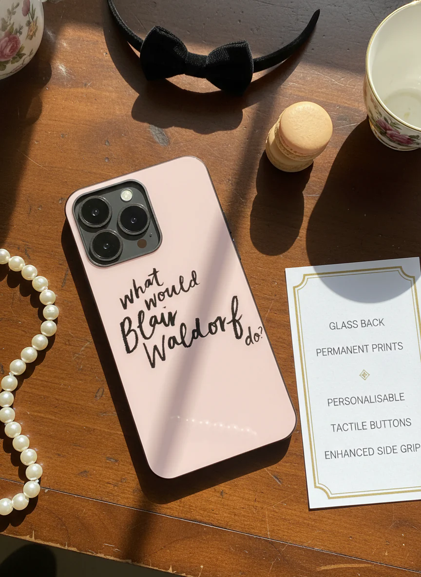 GOSSIP GIRL Queen B Premium Glass Back Cover For iPhone 11-17 Models - Image 2