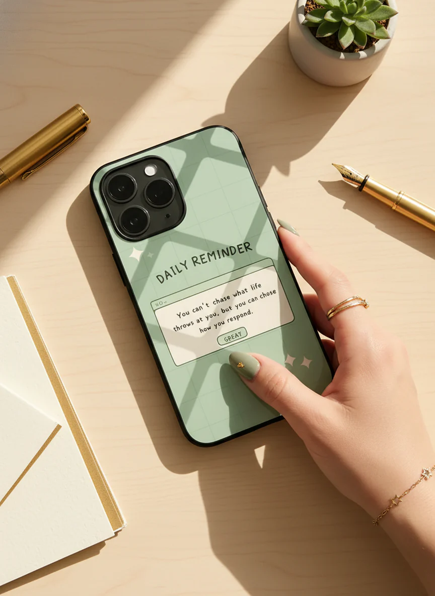 Respond Mode Premium Glass Back Cover For iPhone 11-17 Models - Image 4