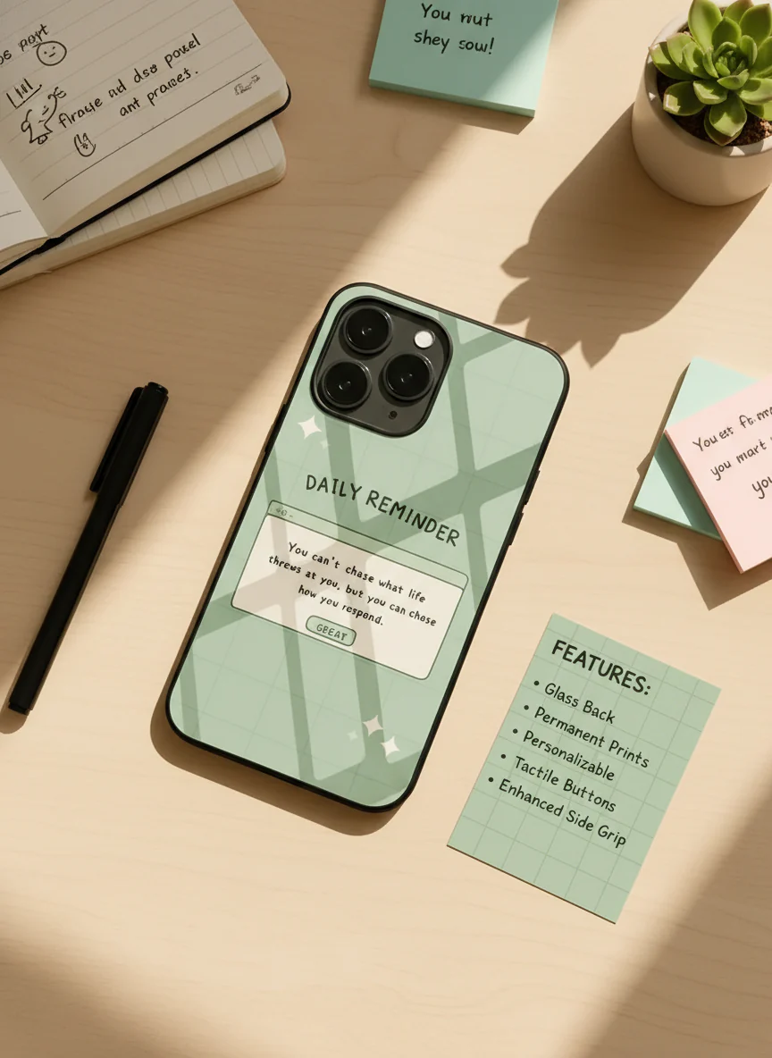 Respond Mode Premium Glass Back Cover For iPhone 11-17 Models - Image 8