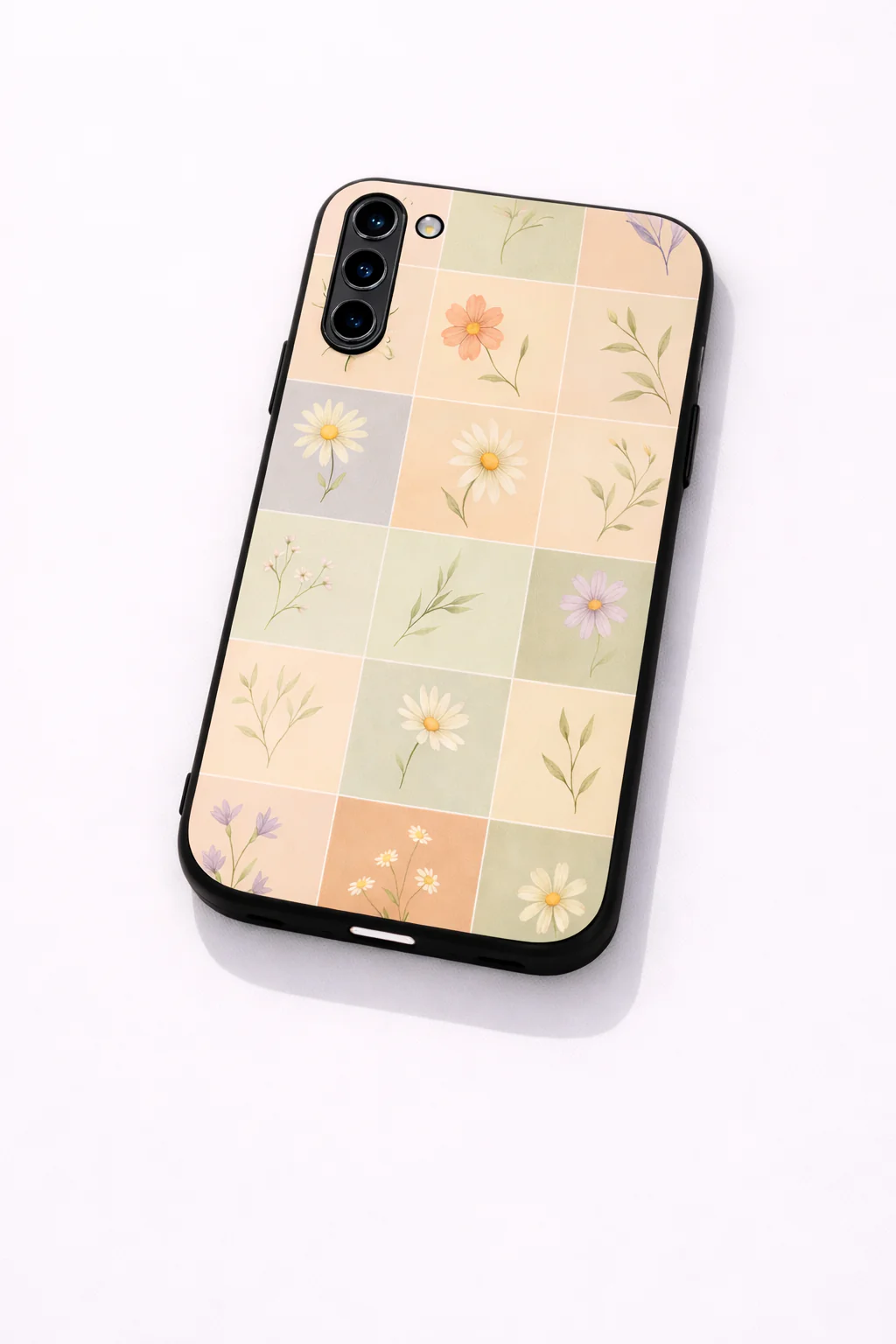 Sage Check Premium Glass Back Cover For Galaxy S, A, M & F Series - Image 6