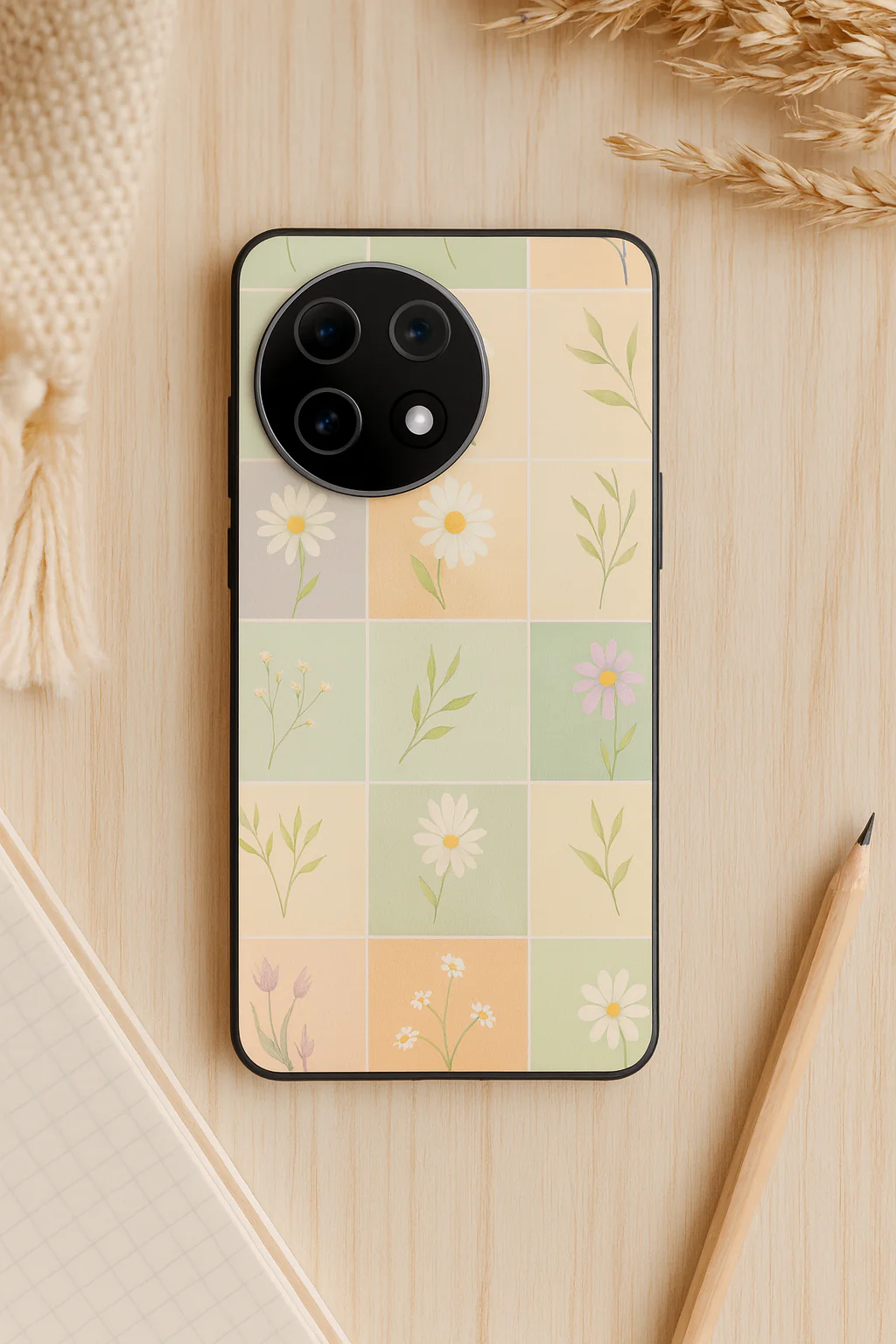 Sage Check Premium Glass Back Cover For One Plus 13, 12, 11, 10, Nord Series - Image 5