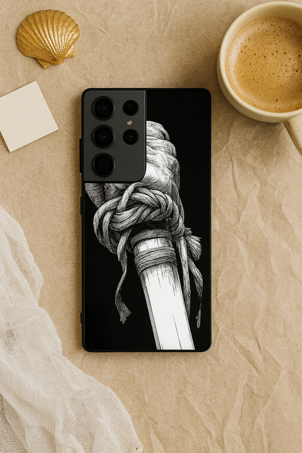 Samurai Grip Premium Glass Back Cover For Galaxy S, A, M & F Series - Image 2