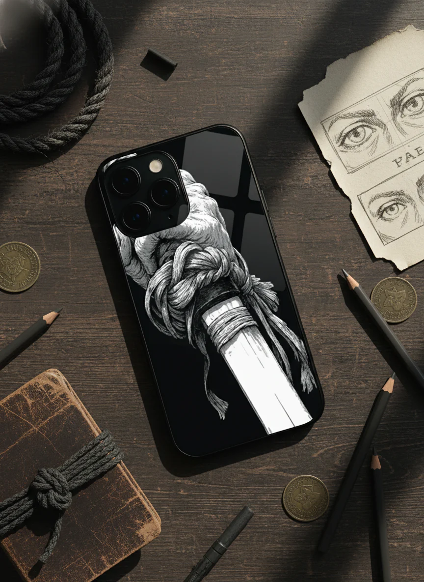 Samurai Grip Premium Glass Back Cover For iPhone 11-17 Models