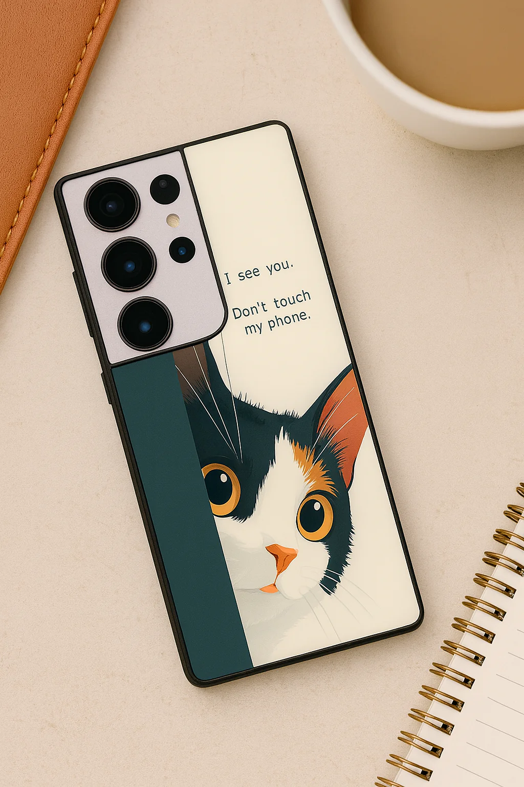 Sassy Cats Premium Glass Back Cover For Galaxy S, A, M & F Series