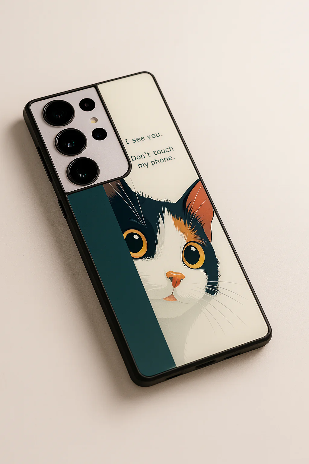 Sassy Cats Premium Glass Back Cover For Galaxy S, A, M & F Series - Image 5