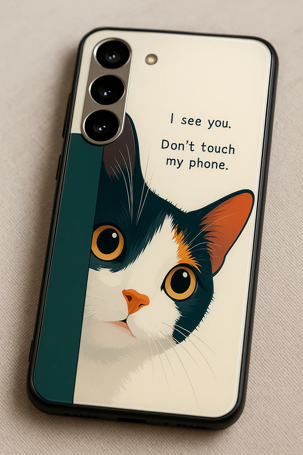 Sassy Cats Premium Glass Back Cover For Galaxy S, A, M & F Series - Image 6