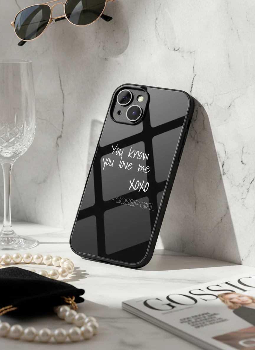 GOSSIP GIRL Scandal Script Premium Glass Back Cover For iPhone 11-17 Models - Image 3