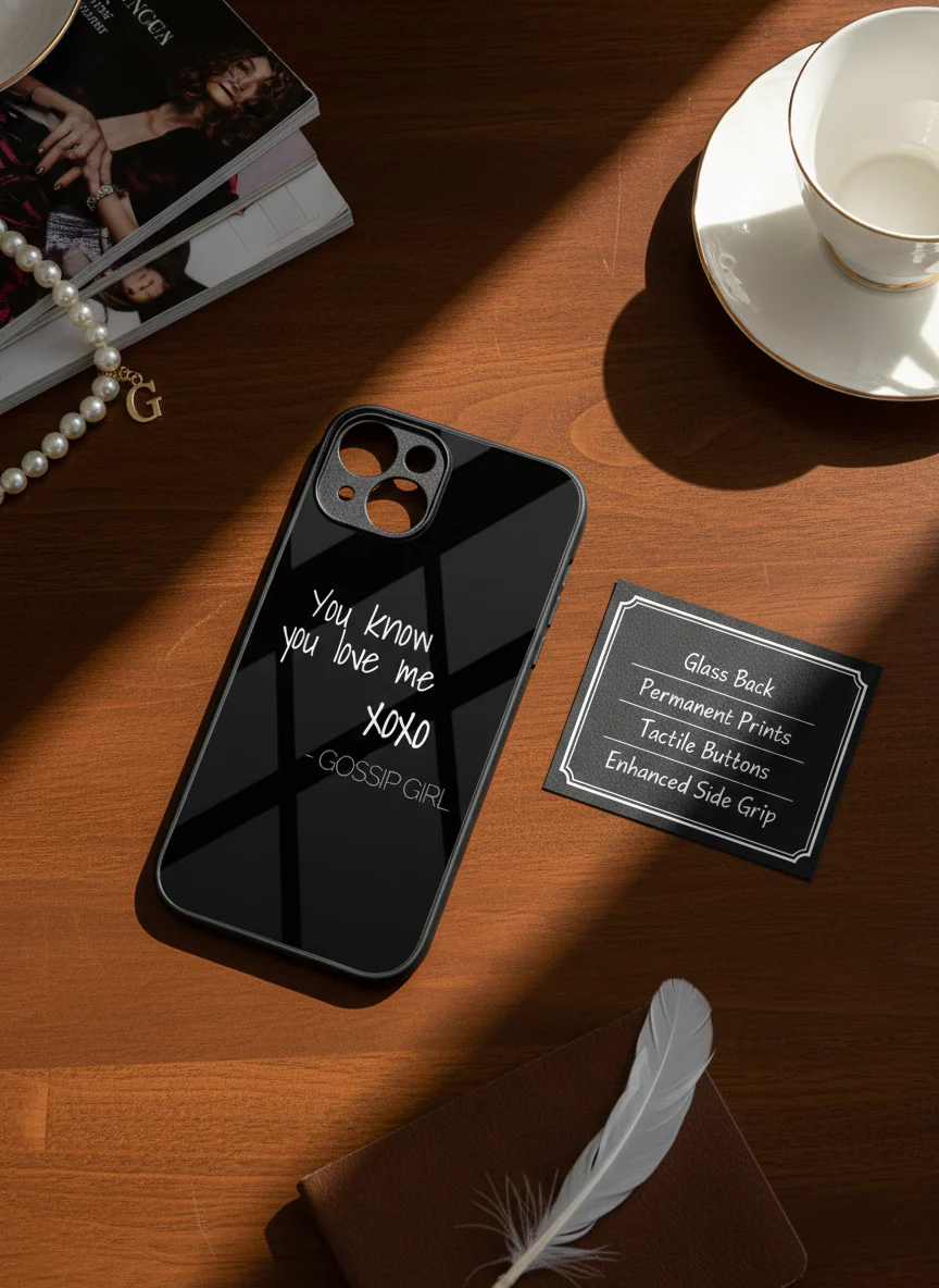 GOSSIP GIRL Scandal Script Premium Glass Back Cover For iPhone 11-17 Models - Image 5