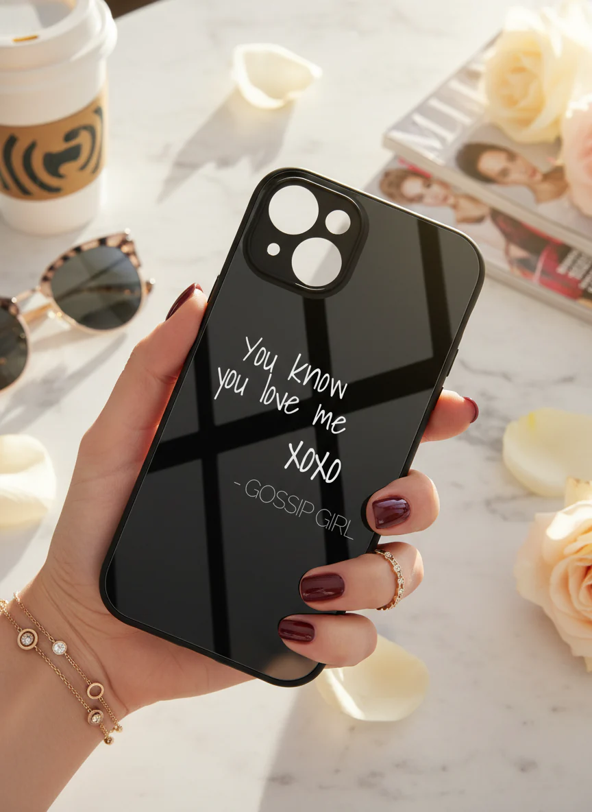 GOSSIP GIRL Scandal Script Premium Glass Back Cover For iPhone 11-17 Models - Image 7