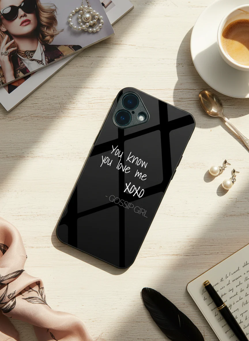 GOSSIP GIRL Scandal Script Premium Glass Back Cover For iPhone 11-17 Models - Image 8