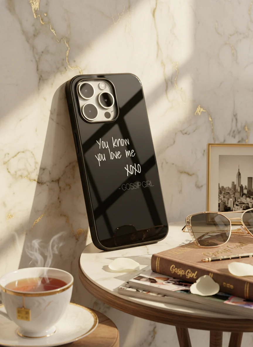 GOSSIP GIRL Scandal Script Premium Glass Back Cover For iPhone 11-17 Models - Image 9