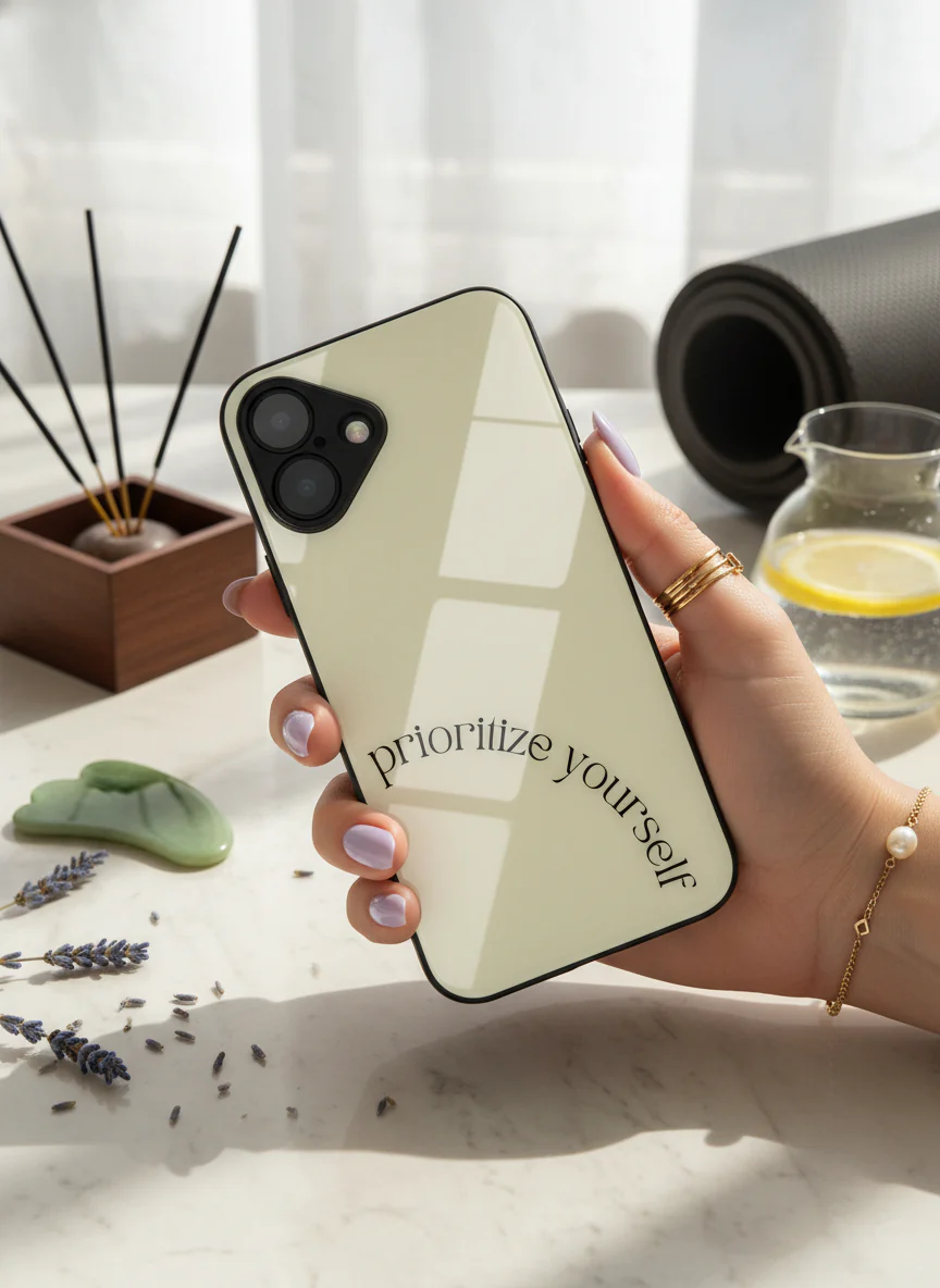 Self First Premium Glass Back Cover For iPhone 11-17 Models