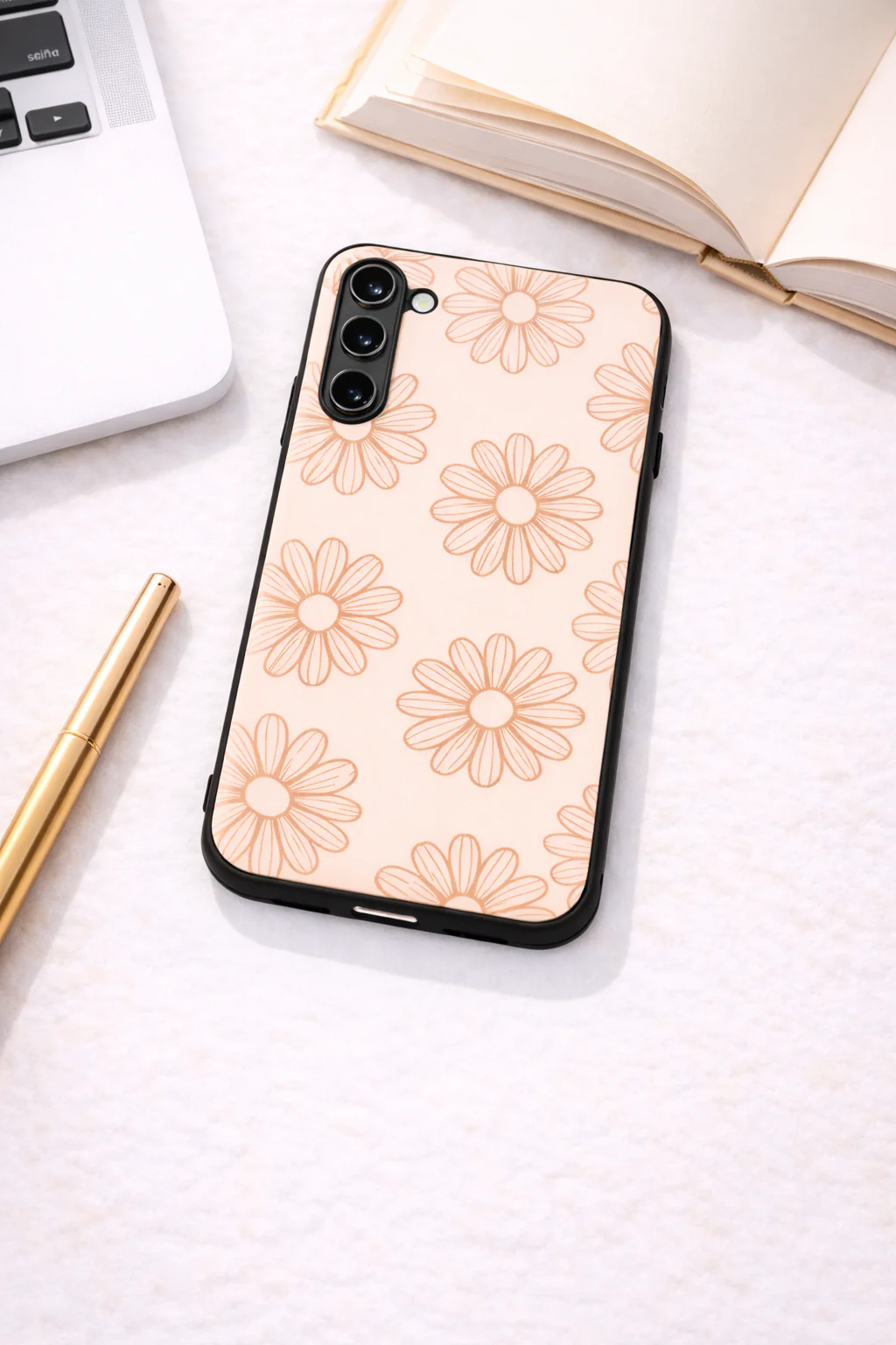 Sketch Petals Premium Glass Back Cover For Galaxy S, A, M & F Series - Image 10