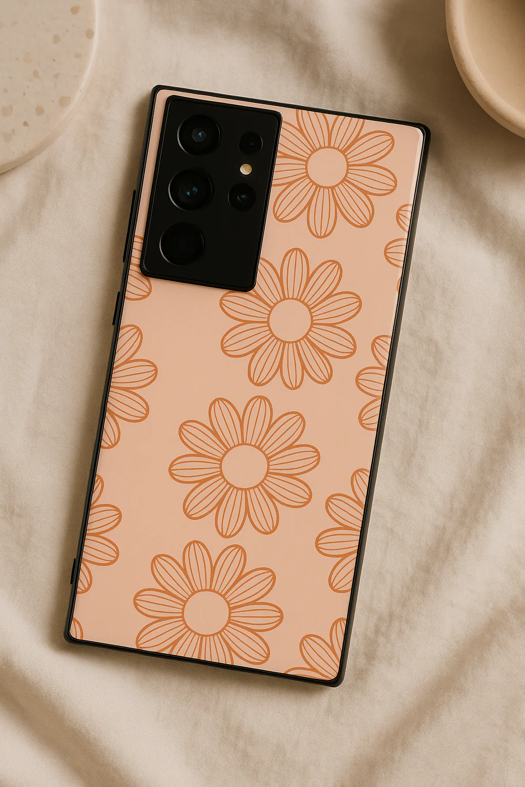 Sketch Petals Premium Glass Back Cover For Galaxy S, A, M & F Series - Image 3