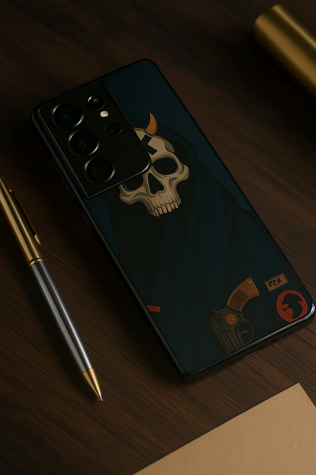 Skullbound Premium Glass Back Cover For Galaxy S, A, M & F Series - Image 2
