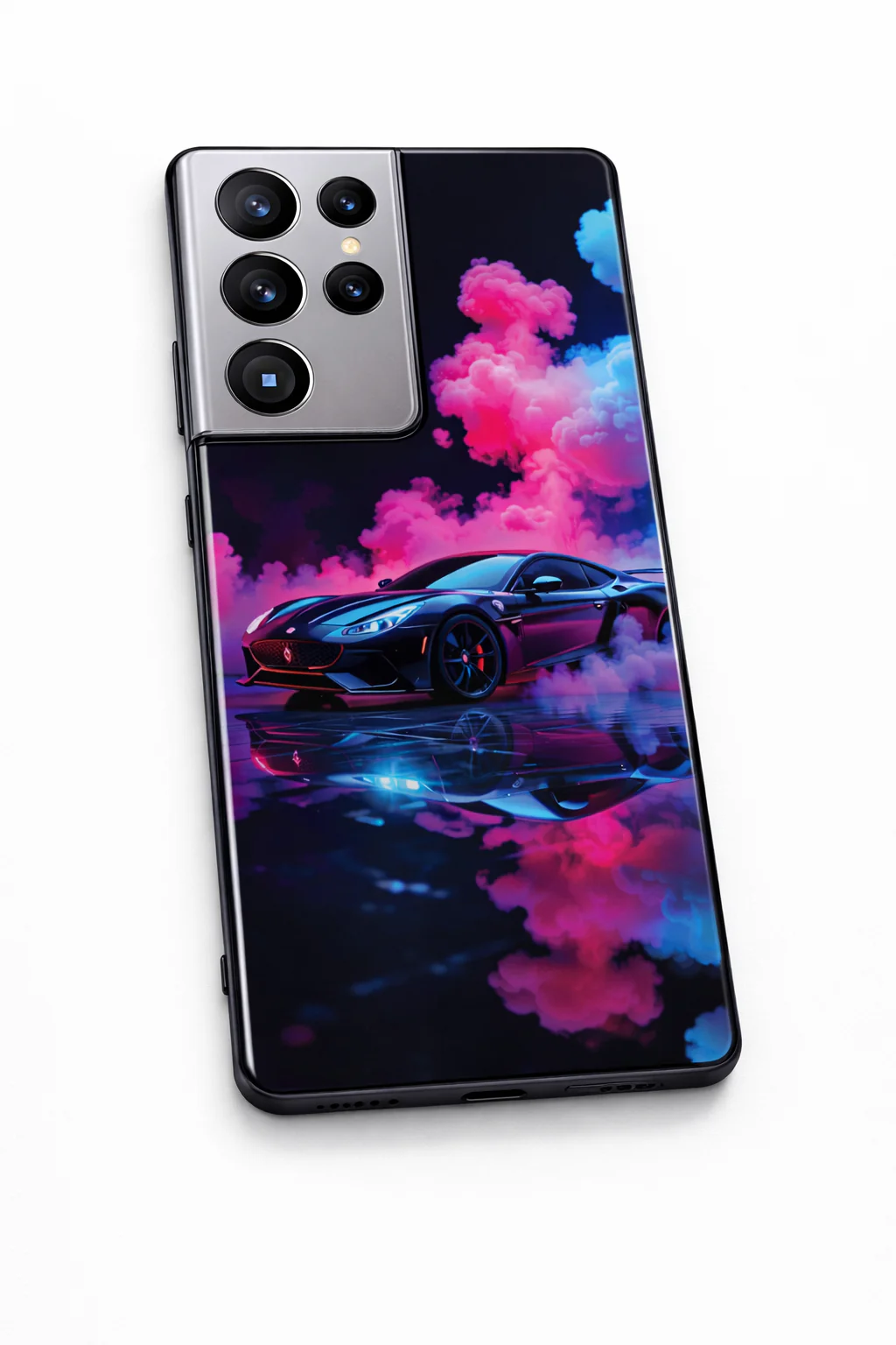 Smoke Racer Premium Glass Back Cover For Galaxy S, A, M & F Series - Image 3