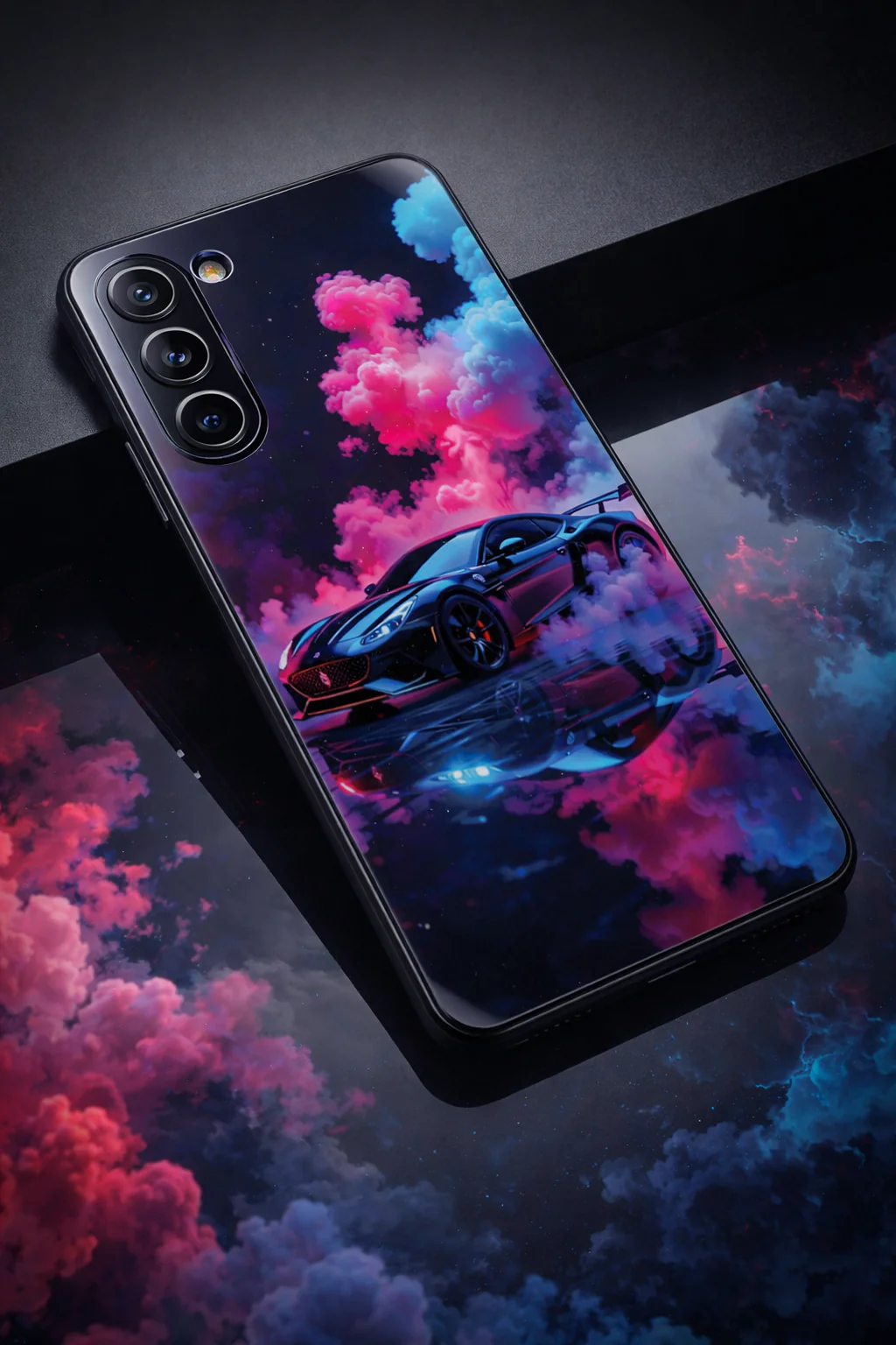 Smoke Racer Premium Glass Back Cover For Galaxy S, A, M & F Series - Image 6