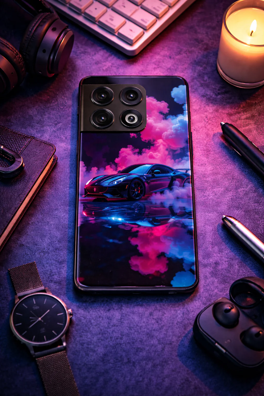 Smoke Racer Premium Glass Back Cover For One Plus 13, 12, 11, 10, Nord Series - Image 4