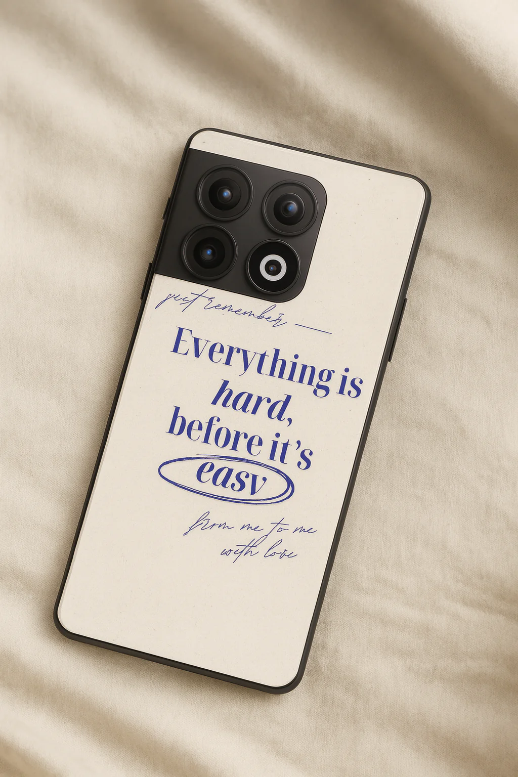 Soft Reminder Glass Back Cover For One Plus 13, 12, 11, 10, Nord Series - Image 2