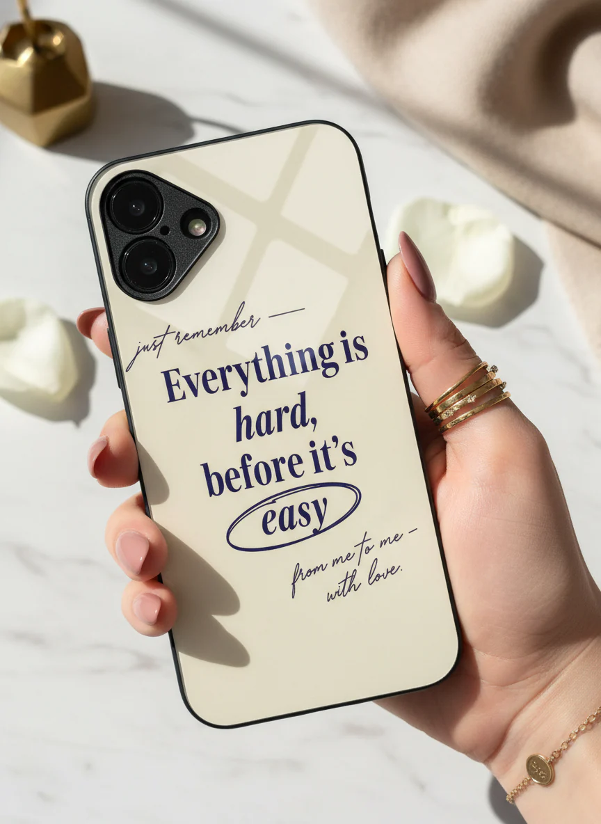 Soft Reminder Premium Glass Back Cover For iPhone 11-17 Models - Image 4