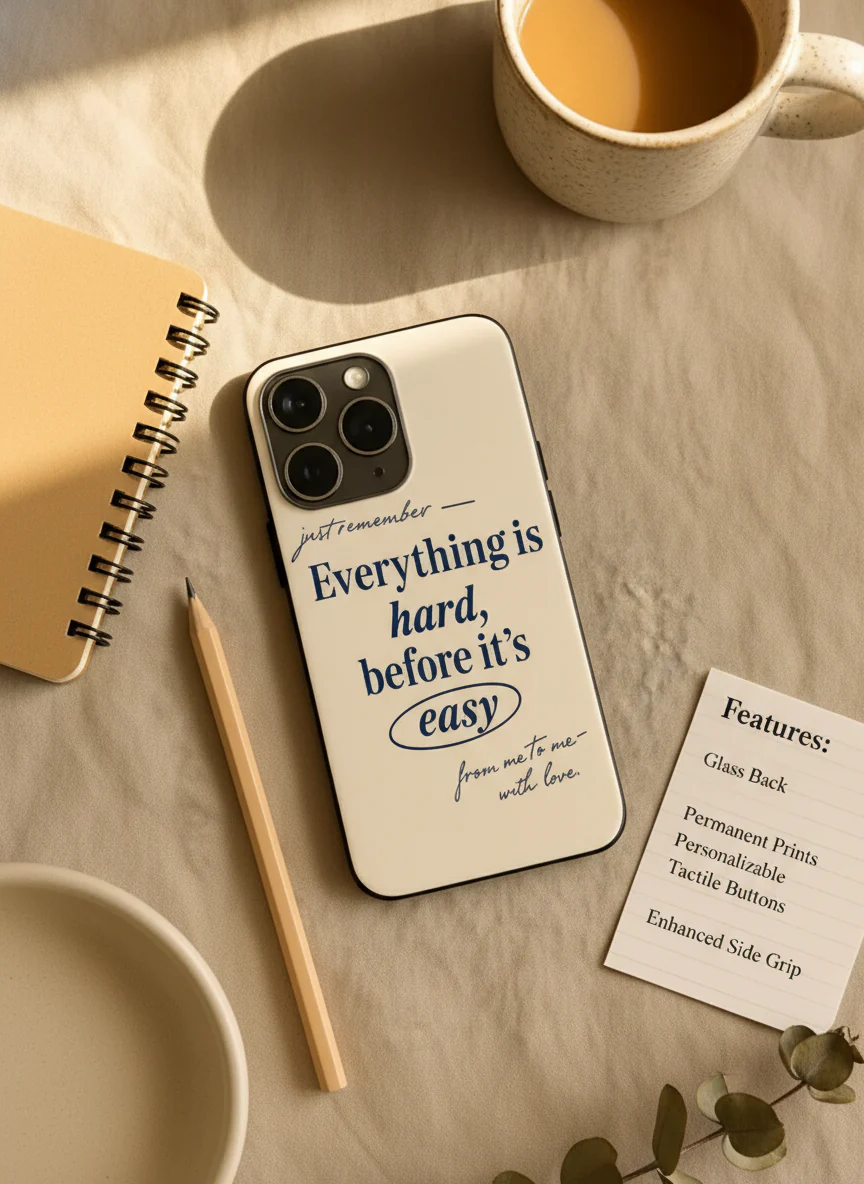 Soft Reminder Premium Glass Back Cover For iPhone 11-17 Models - Image 5