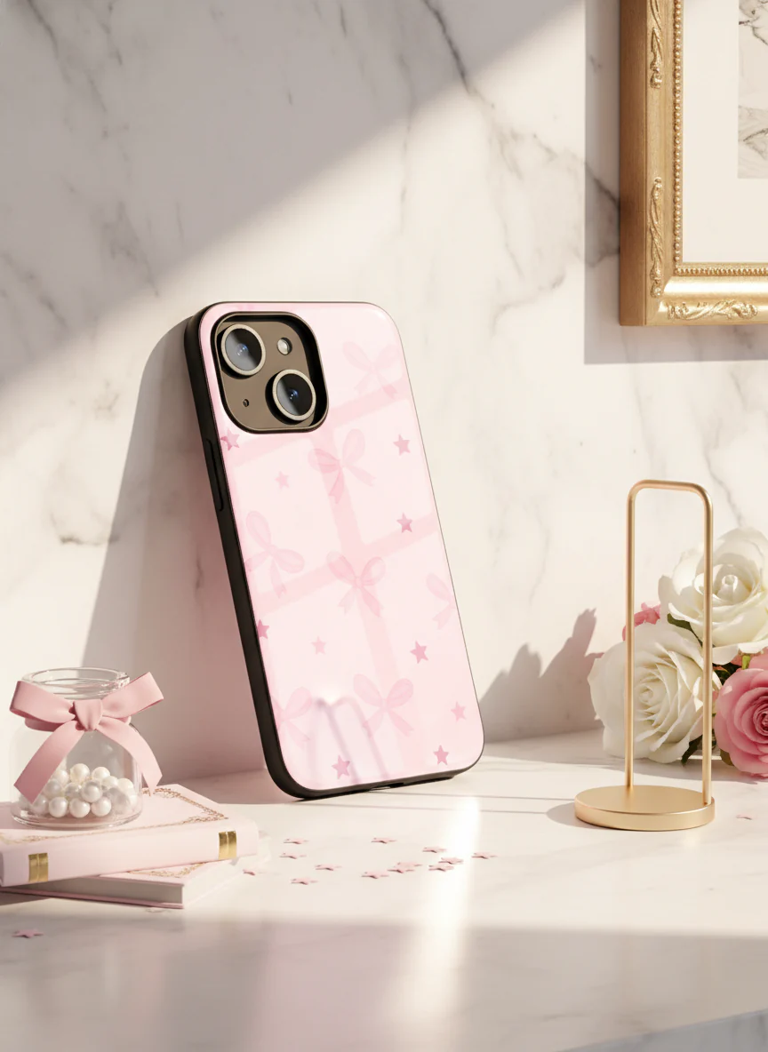 Sparkling Bows Premium Glass Back Cover For iPhone 11-17 Models - Image 6