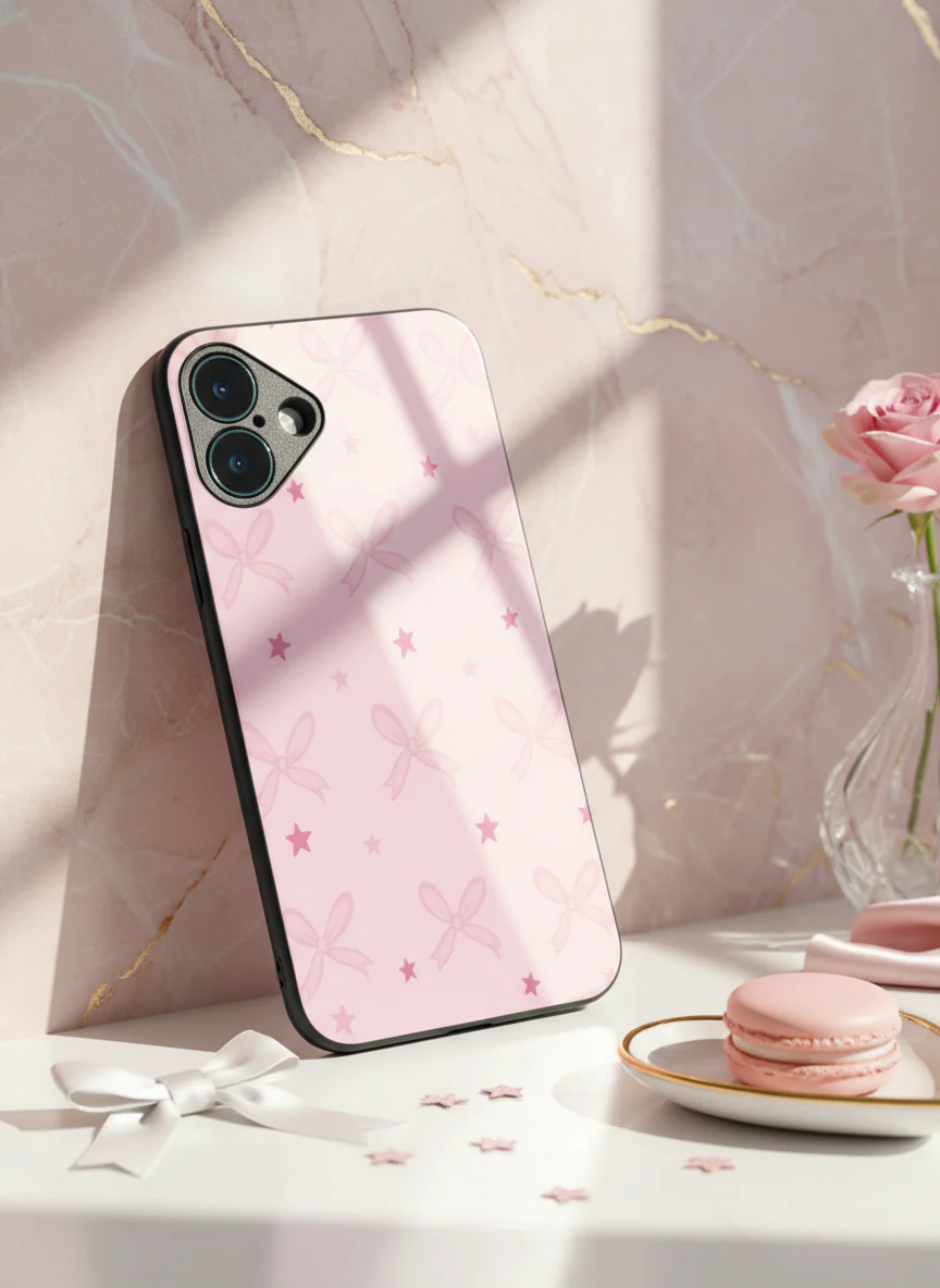 Sparkling Bows Premium Glass Back Cover For iPhone 11-17 Models - Image 8