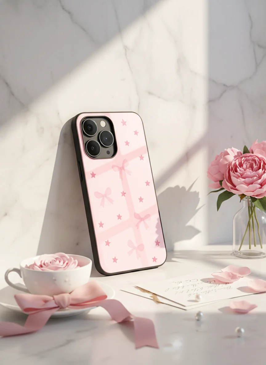 Sparkling Bows Premium Glass Back Cover For iPhone 11-17 Models - Image 9