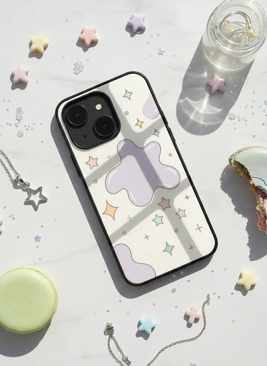 Starry Splash Premium Glass Back Cover For iPhone 11-17 Models - Image 11