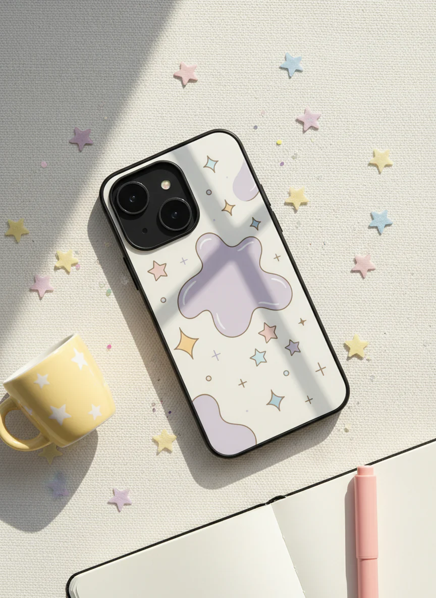 Starry Splash Premium Glass Back Cover For iPhone 11-17 Models - Image 12